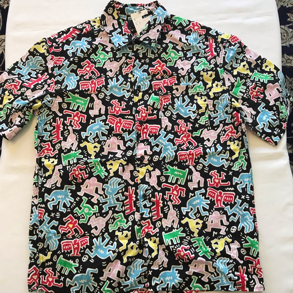 KEITH HARING Button Down short sleeve shirts NWT